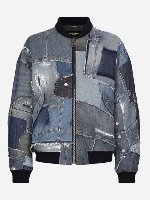 Dolce & Gabbana Stretch patchwork denim jacket | 24s