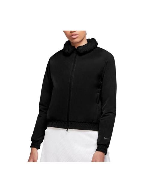 Nike (WMNS) Nike lapel golf sports short cuffed jacket 'Black' CK5859-010