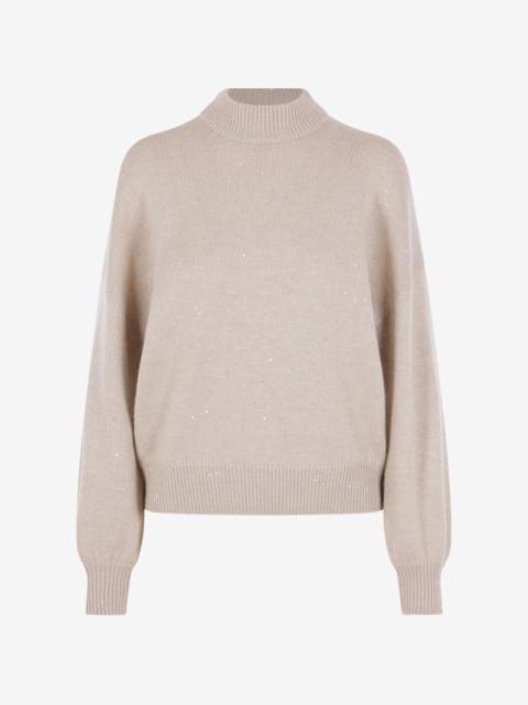 Brunello Cucinelli sequin-embellished high-neck sweater