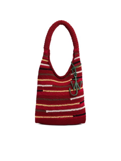 JW Anderson striped knitted shoulder bag