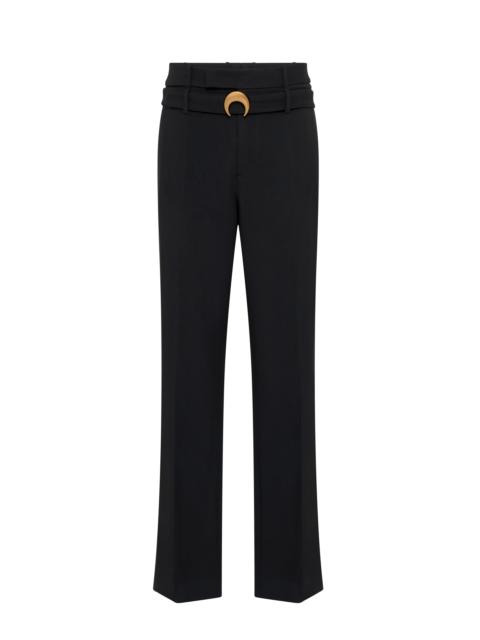 Marine Serre Tailored belted wool serge pants
