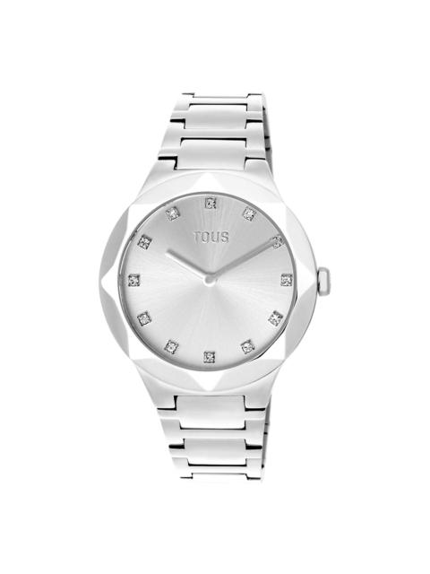 TOUS Analogue watch with steel wristband Karat Round