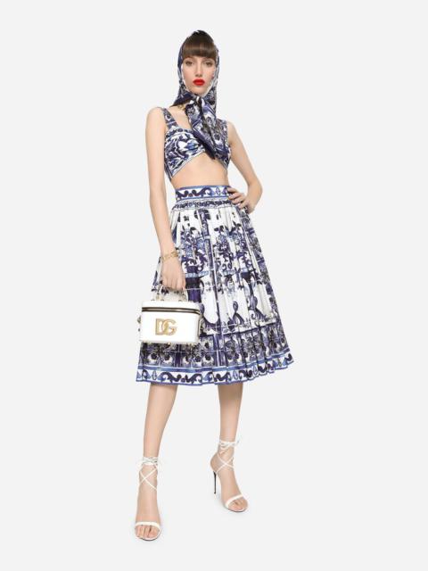 Dolce & Gabbana Majolica-print poplin top