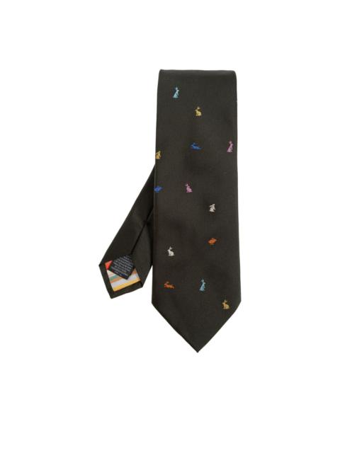 Paul Smith rabbit silk tie