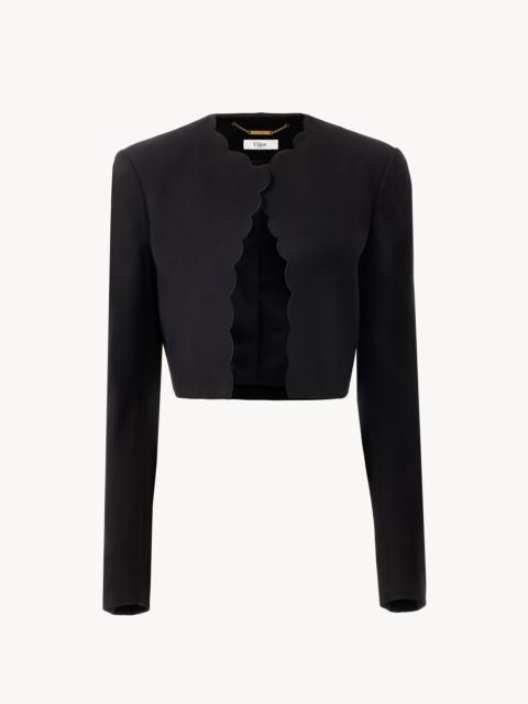 Chloé CROPPED SPENCER JACKET IN SOFT CAVALRY COTTON