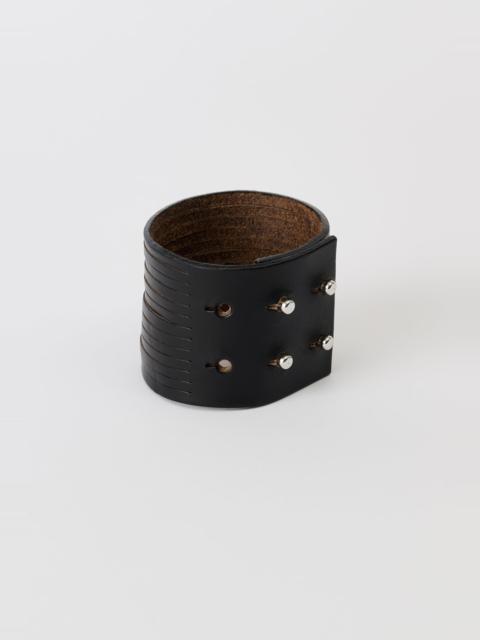 Our Legacy Slash Bracelet Black Chromexcel Leather