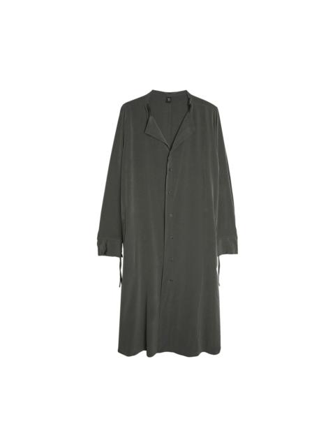Y's Collarless A Line Dress 'Blue/Green'