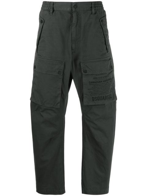 DSQUARED2 printed logo cargo trousers