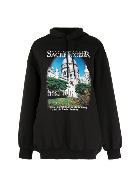 Sacré Coeur-print oversized hoodie