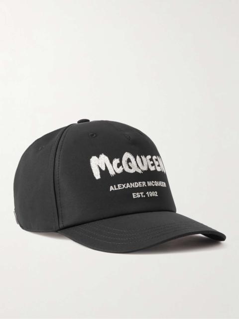 Alexander McQueen Logo-Embroidered Shell Baseball Cap