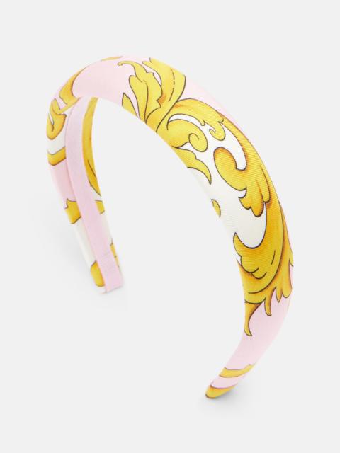 VERSACE Printed silk headband