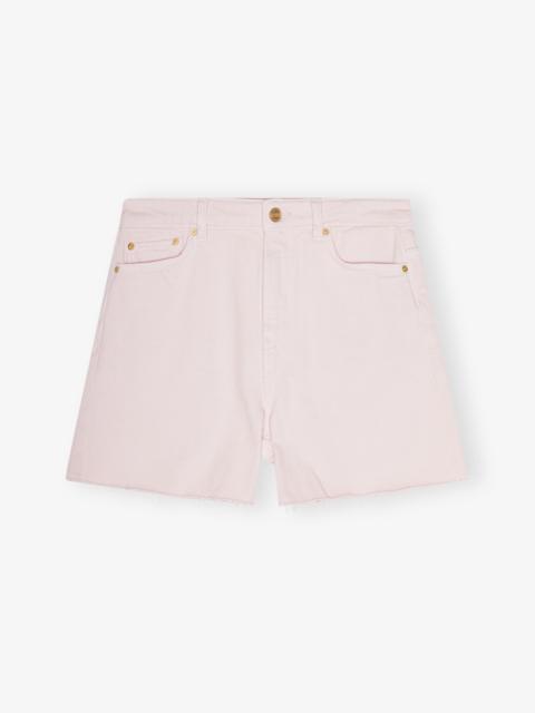 GANNI LIGHT PINK DENIM SHORTS