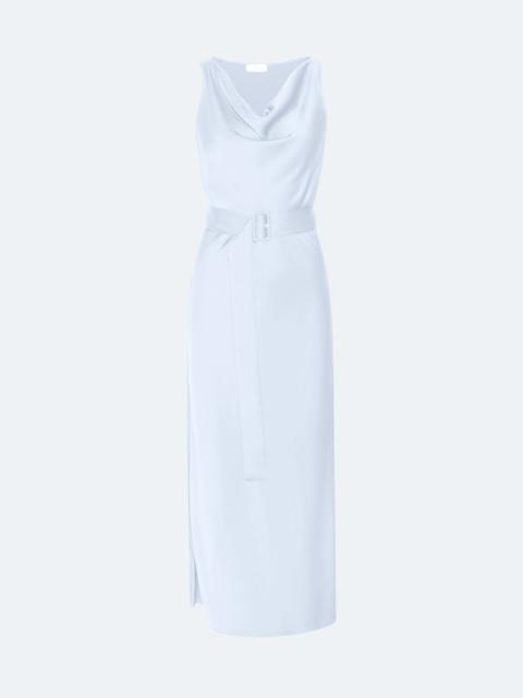 LAPOINTE Lightweight Satin Belted Dress