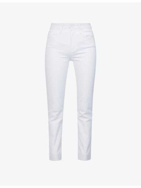 PAIGE Cindy slim-fit mid-rise stretch-cotton jeans