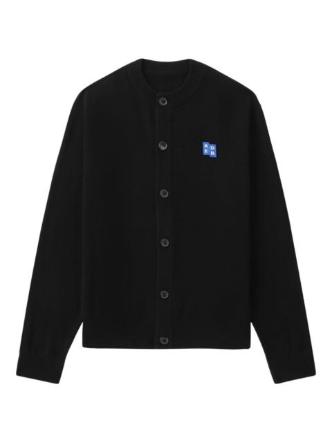 ADER error Sig; BL Tag button-fastening logo-patch cardigan