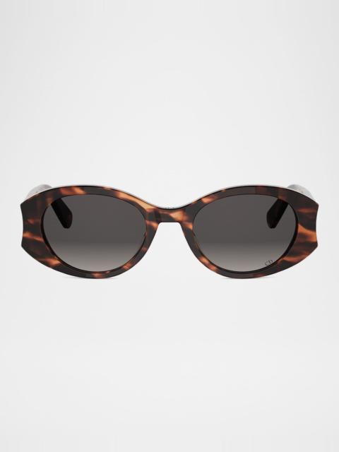 Dior Glow B3I 51mm Acetate Oval Sunglasses
