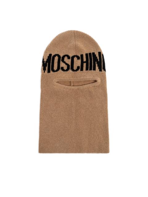 Moschino logo-embroidered balaclava