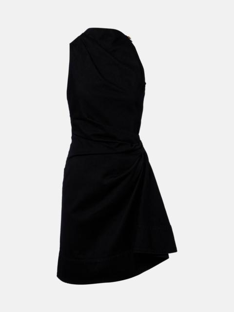 Alexander McQueen Draped cotton minidress