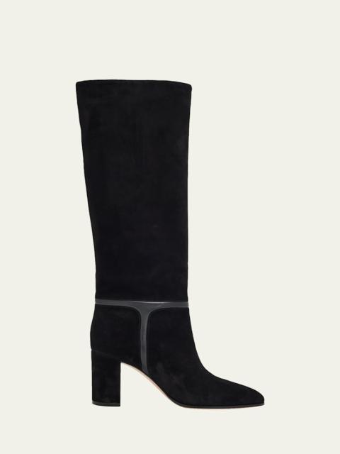 Gianvito Rossi 70mm Suede Knee-High Boots
