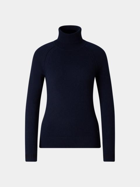 BOGNER Vaiana pure new wool cashmere sweater in Navy Blue