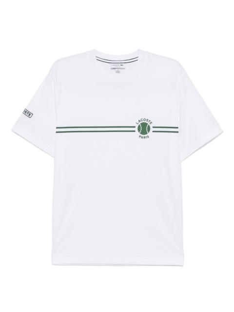 LACOSTE printed embroidered T-shirt