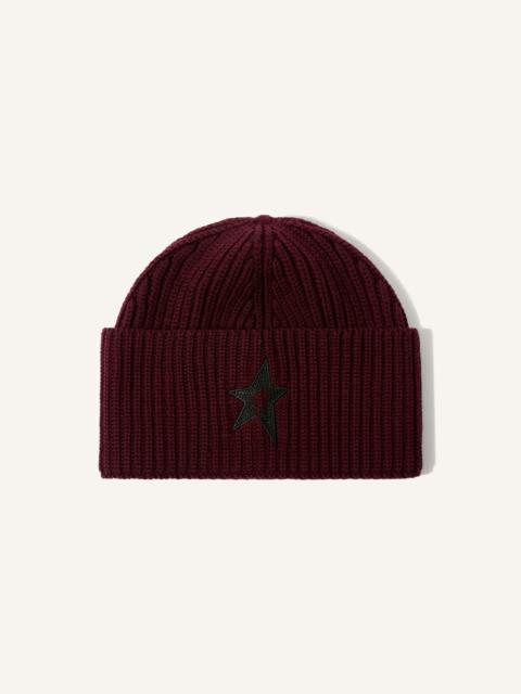 PERFECT MOMENT Knitted Wool Ribbed Star Beanie