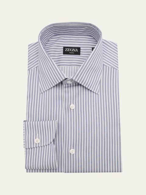 ZEGNA Men's Trofeo Cotton Multi-Stripe Dress Shirt