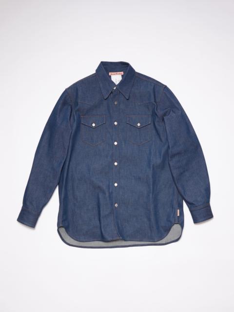 Denim button-up shirt - Indigo blue