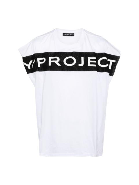 Y/Project logo-print cotton tank top