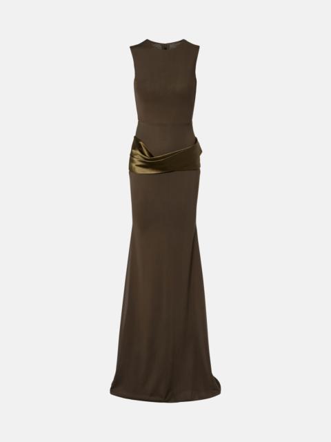 ALEX PERRY Satin-trimmed gown