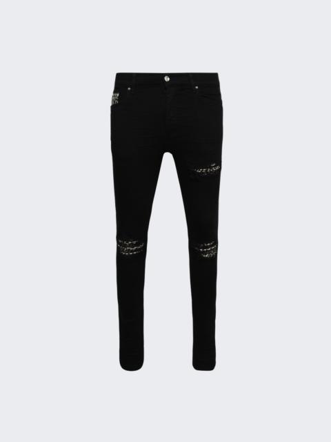 AMIRI Leopard Mx1 Jeans Black