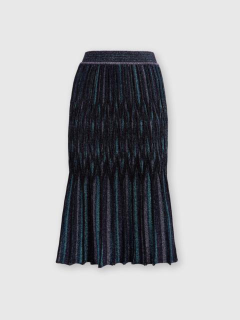 Missoni Flared midi skirt with lamé diamond motif