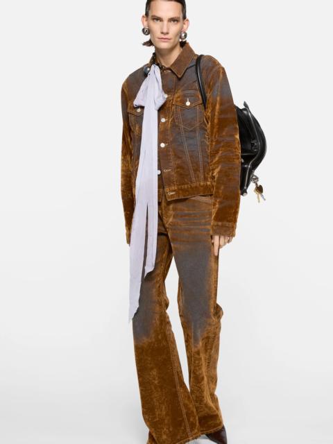 Acne Studios Flocked denim jeans - 2021 - Rust brown