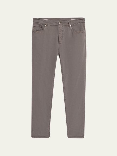 Brunello Cucinelli Men's Dyed Denim Slim-Straight Leg Five-Pocket Pants