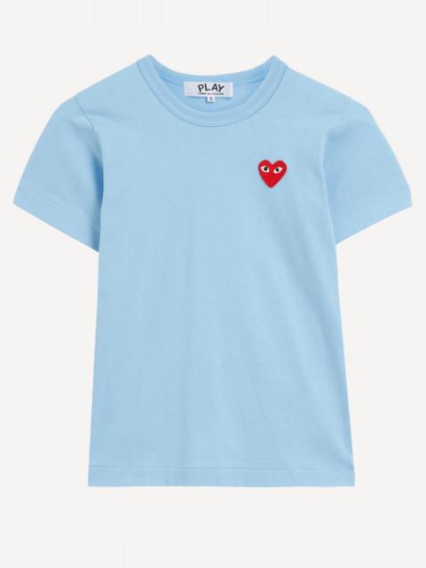 Blue Heart Appliqué T-Shirt