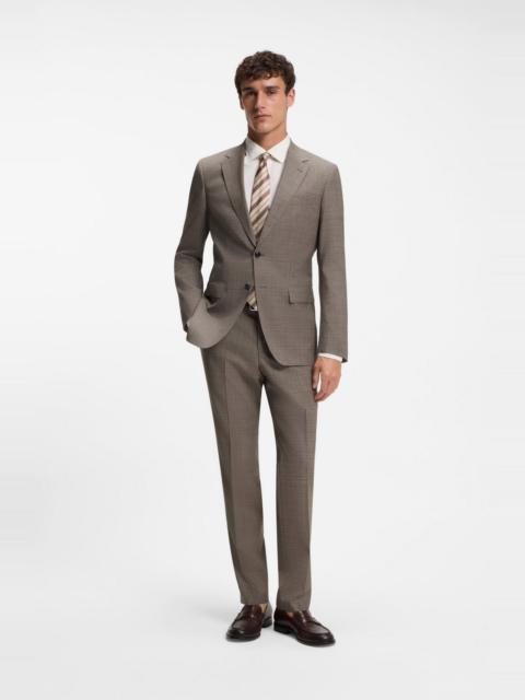 BOSS TWO-PIECE SLIM-FIT SUIT IN CHECKED STRETCH WOOL