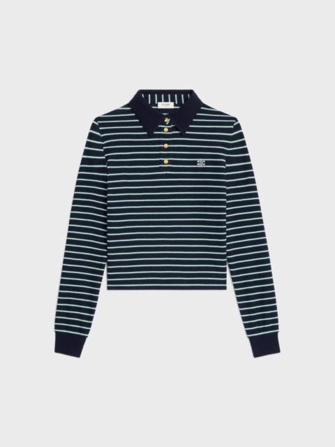 CELINE triomphe polo IN striped jersey