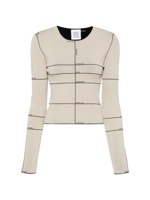 VETEMENTS intarsia-knit long-sleeved top