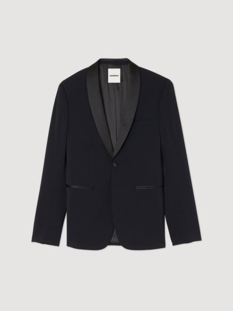 Sandro TUXEDO JACKET WITH SATIN