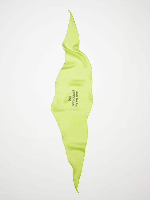 Acne Studios Silk scarf - Fluo yellow