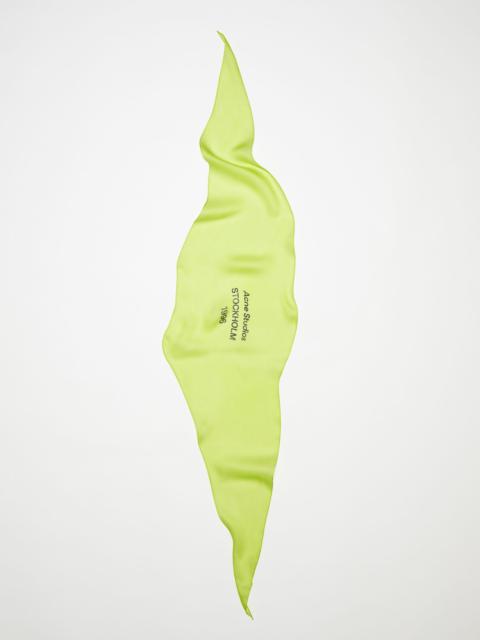 Silk scarf - Fluo yellow