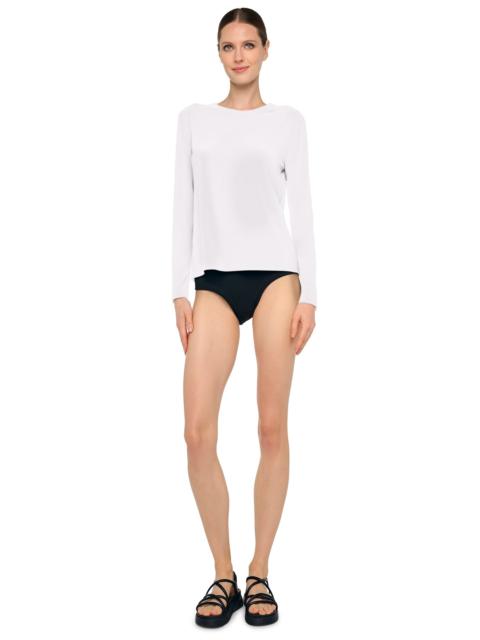 NORMA KAMALI CROPPED LONG SLEEVE T
