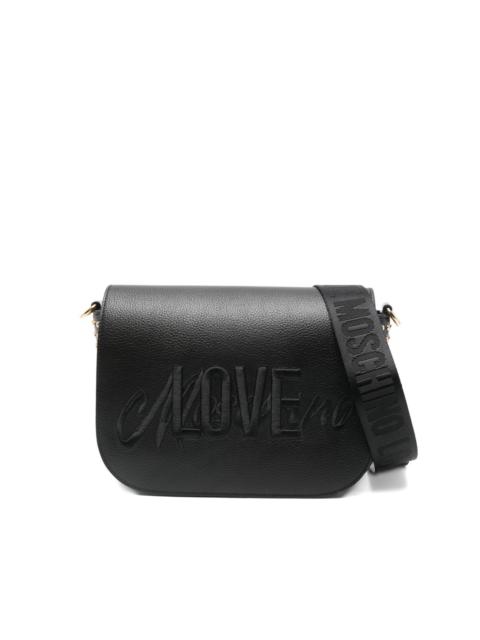 Moschino stud-detail logo-embroidered crossbody bag