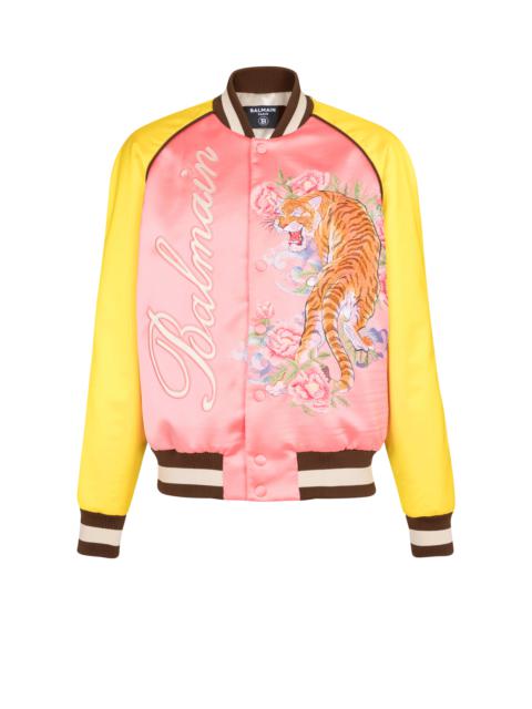 Balmain Tiger embroidered bomber