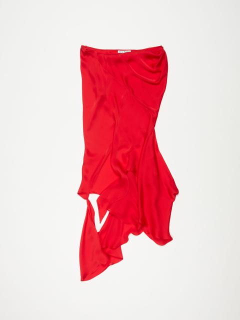 Acne Studios Silk cut-out skirt - Bright Red