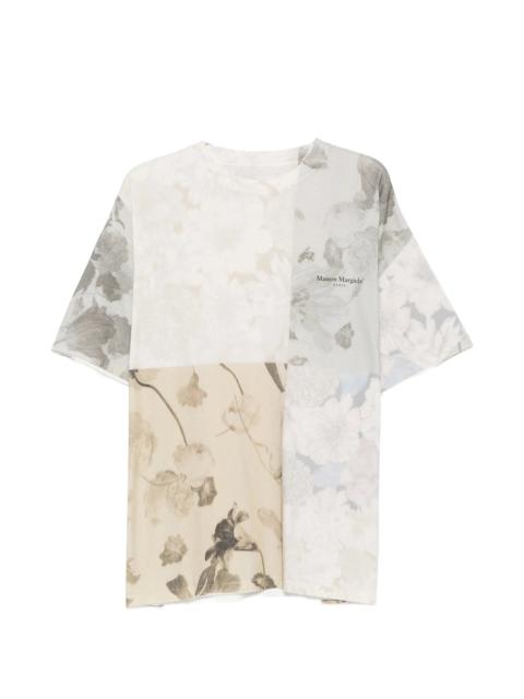 Maison Margiela Maison Margiela Floral-print Round-neck T-shirt
