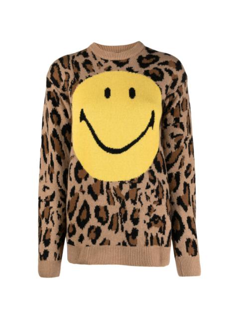 smiley-face anima-pattern jumper