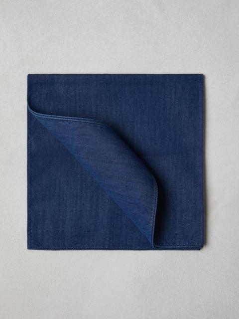 Brunello Cucinelli Denim pocket square