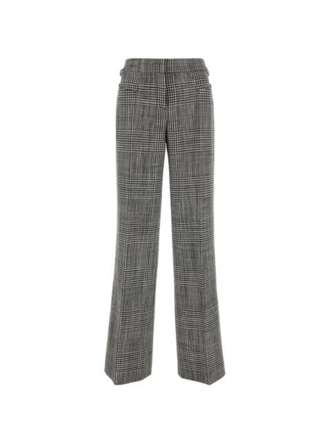 checked tailored trousers