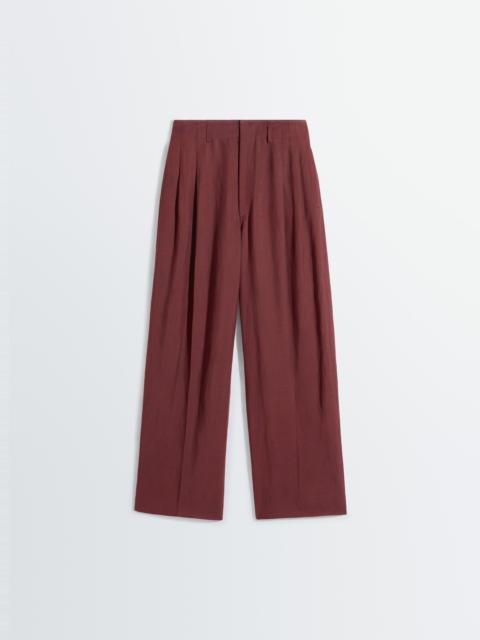 Lemaire PLEATED TAILORED PANTS IN VISCOSE LINEN GABARDINE